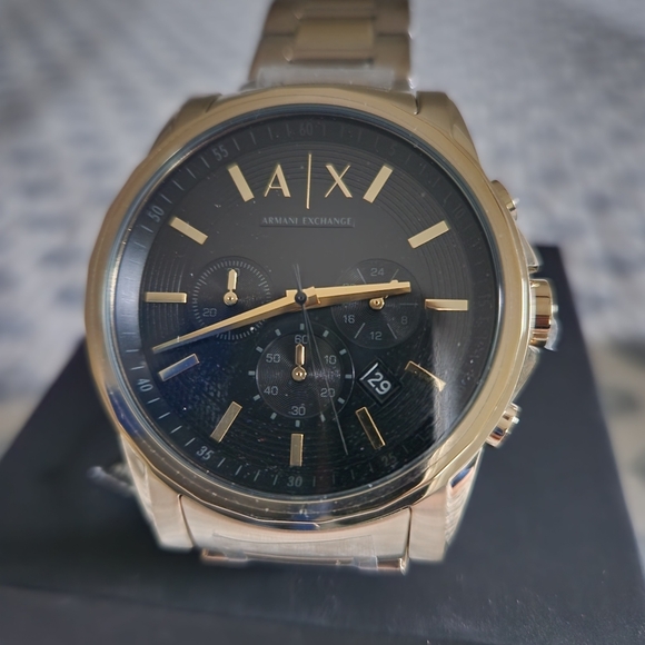 New Men's Armani Exchange Ax Chrono Gold watch - Picture 4 of 7